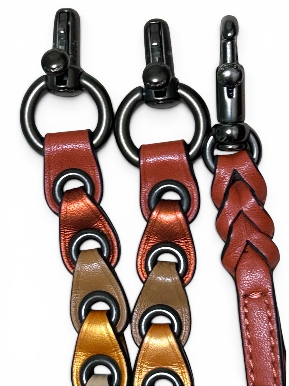 COACH 1941 Grommet Links Glovetanned Leather Soho XBody/Clutch in Vermillion - Picture 7 of 15